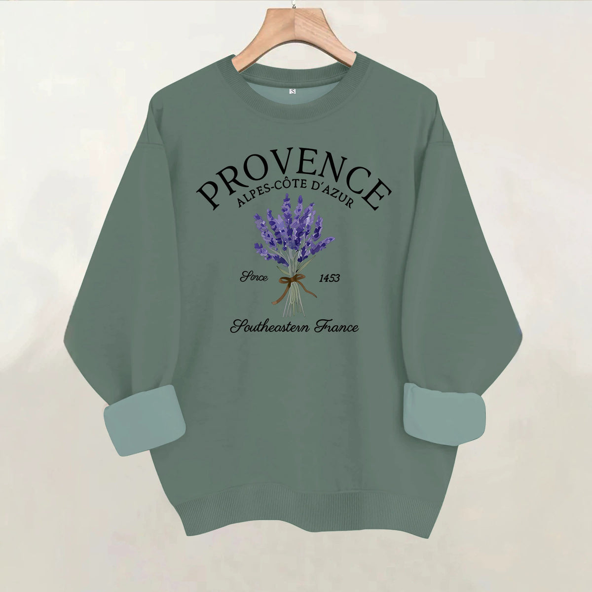 Printed loose women's fleece hoodie