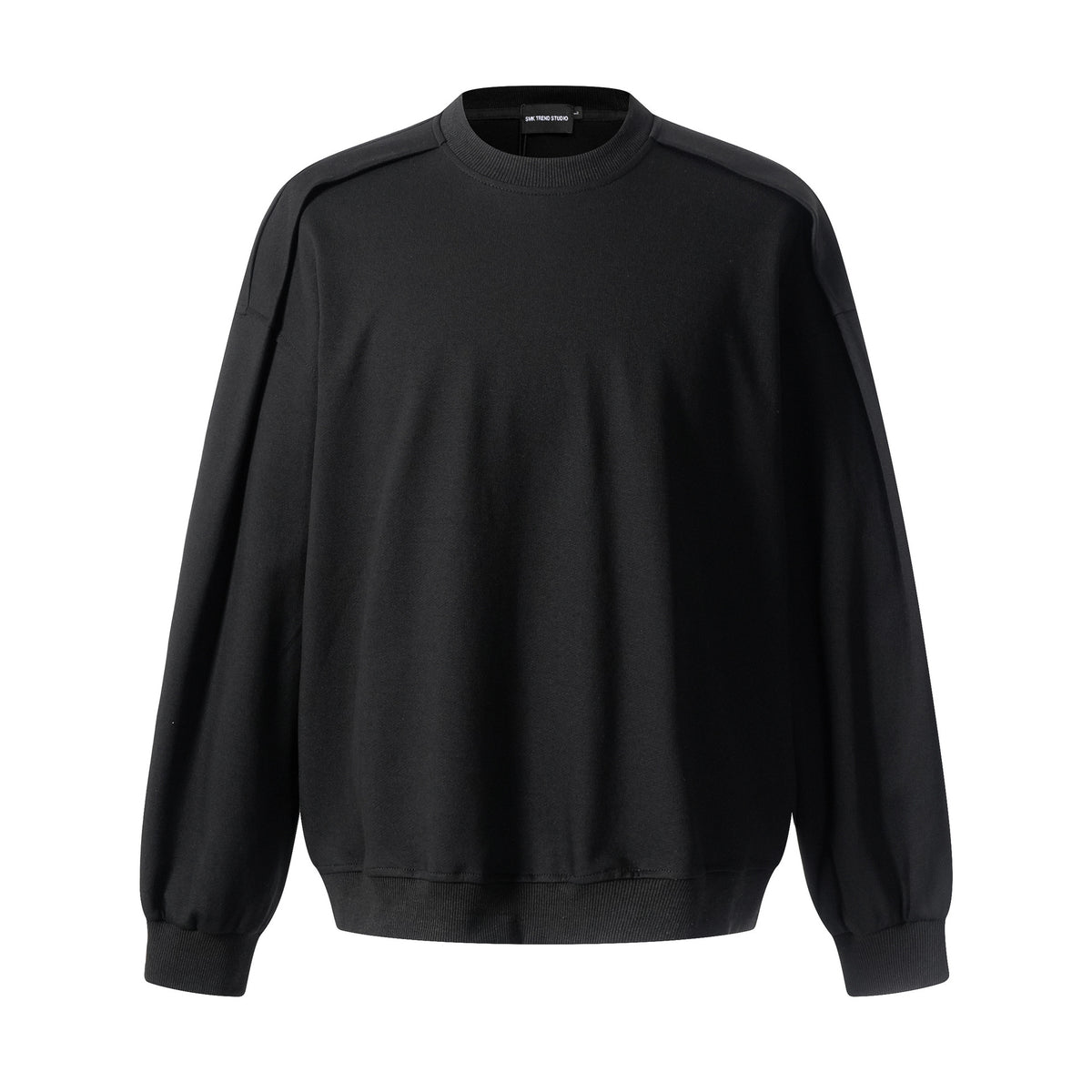 Round neck sweatshirt for men - black