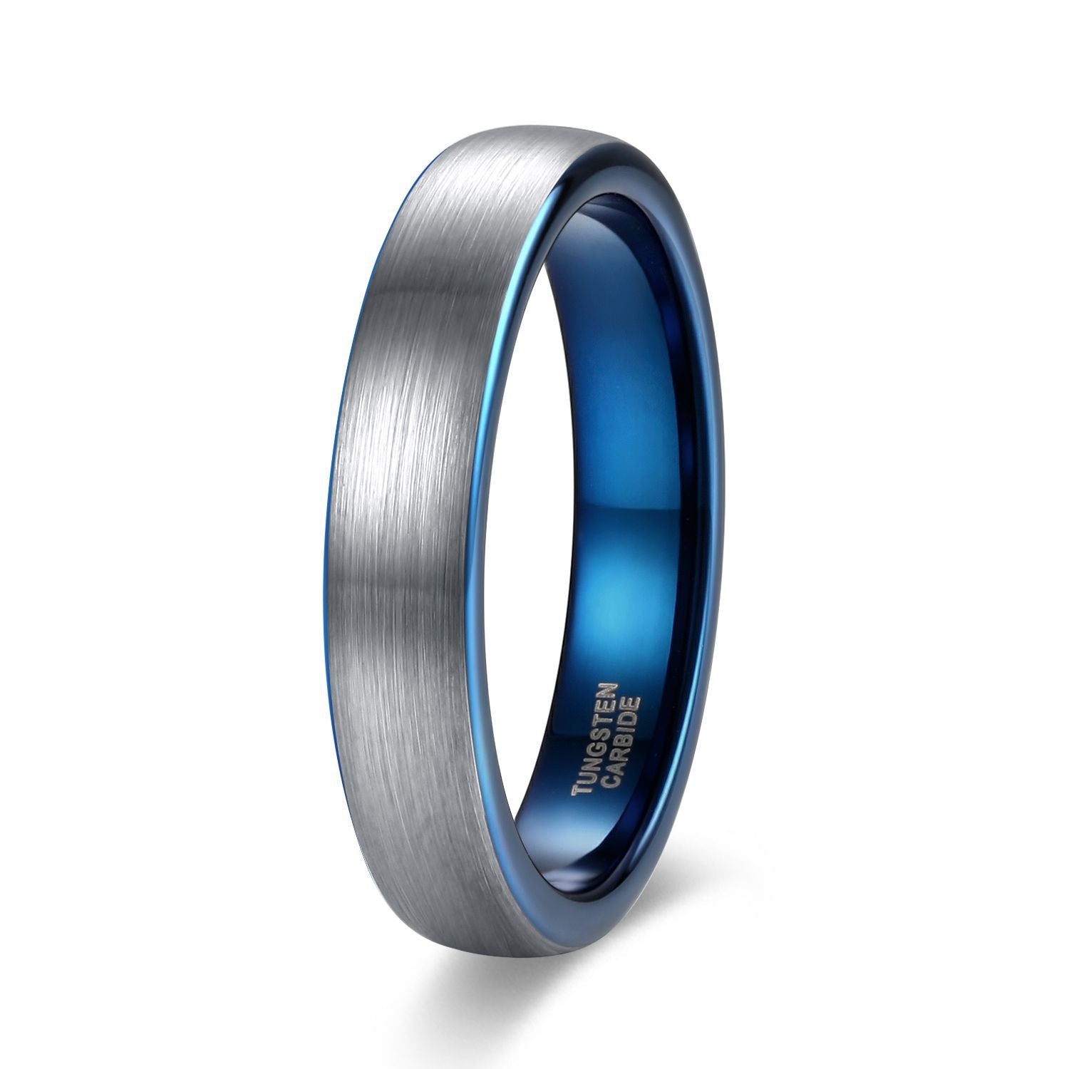 Double-tone Tungsten Steel Ring with 4mm to 8mm Beaded Pulling