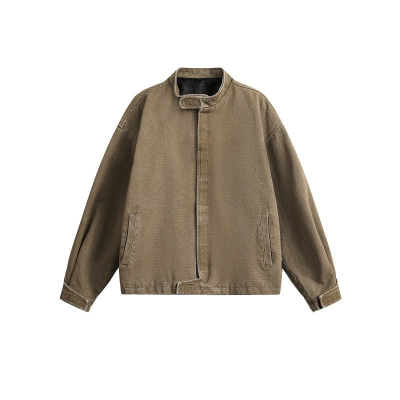 Old collar workwear jacket for men