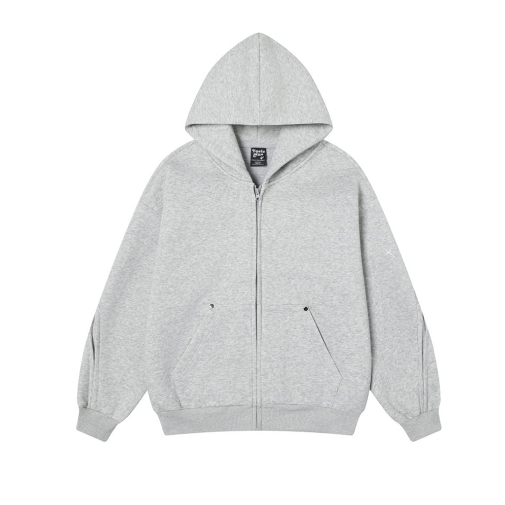 Splicing zipper hoodie for men