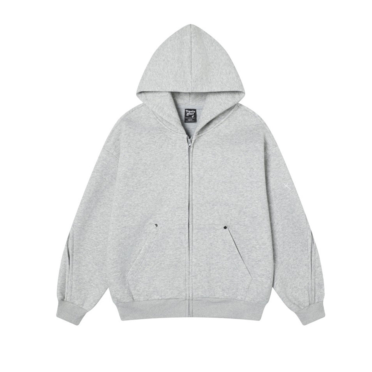 Splicing zipper hoodie for men