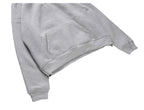 Oversize solid half-zip fleece pullover hoodie