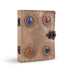 Handcrafted Vintage 4 Stone Leather Diary