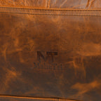 Leather Gym Travel Bag, Round