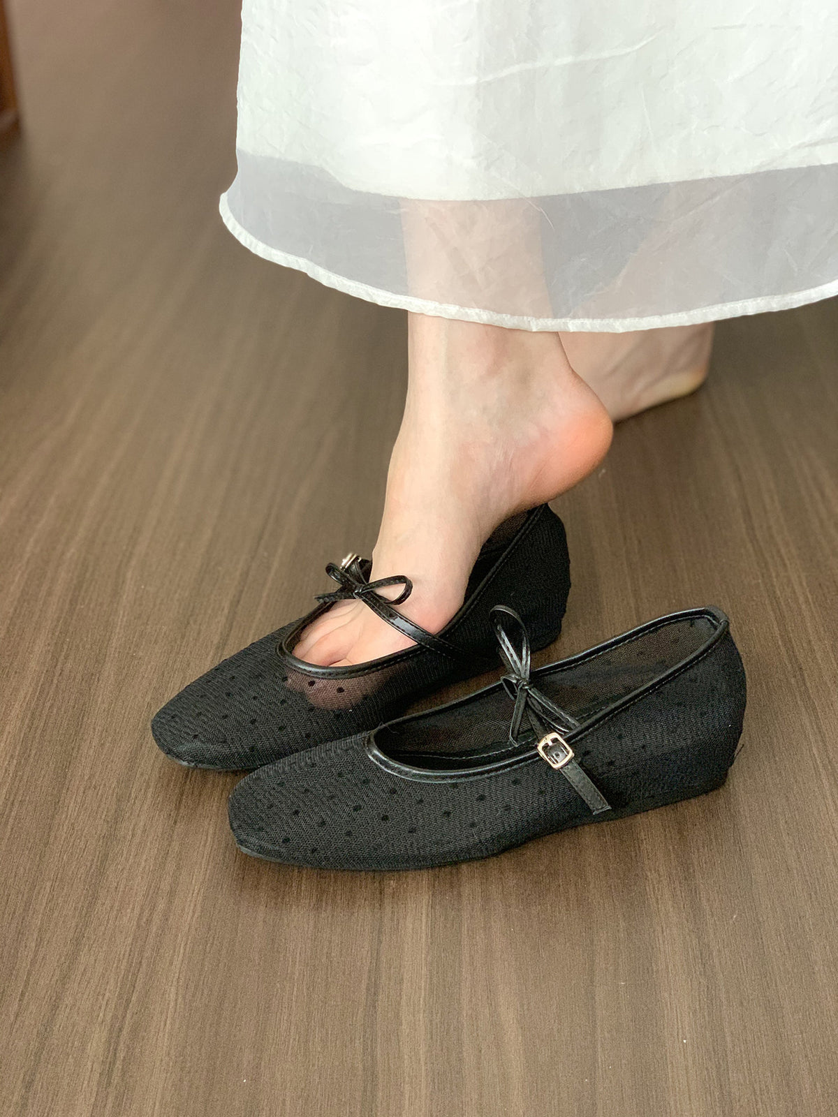 Mesh Breathable Ballet Flats For Women