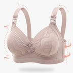 Plus-size Lace-trimmed Wireless Push-up Bra For Women
