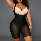 Compression Strap Waist Trainer Bodysuit — Tummy Control & Hip Lift