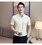 Short Sleeve Polo Shirt for Men - white