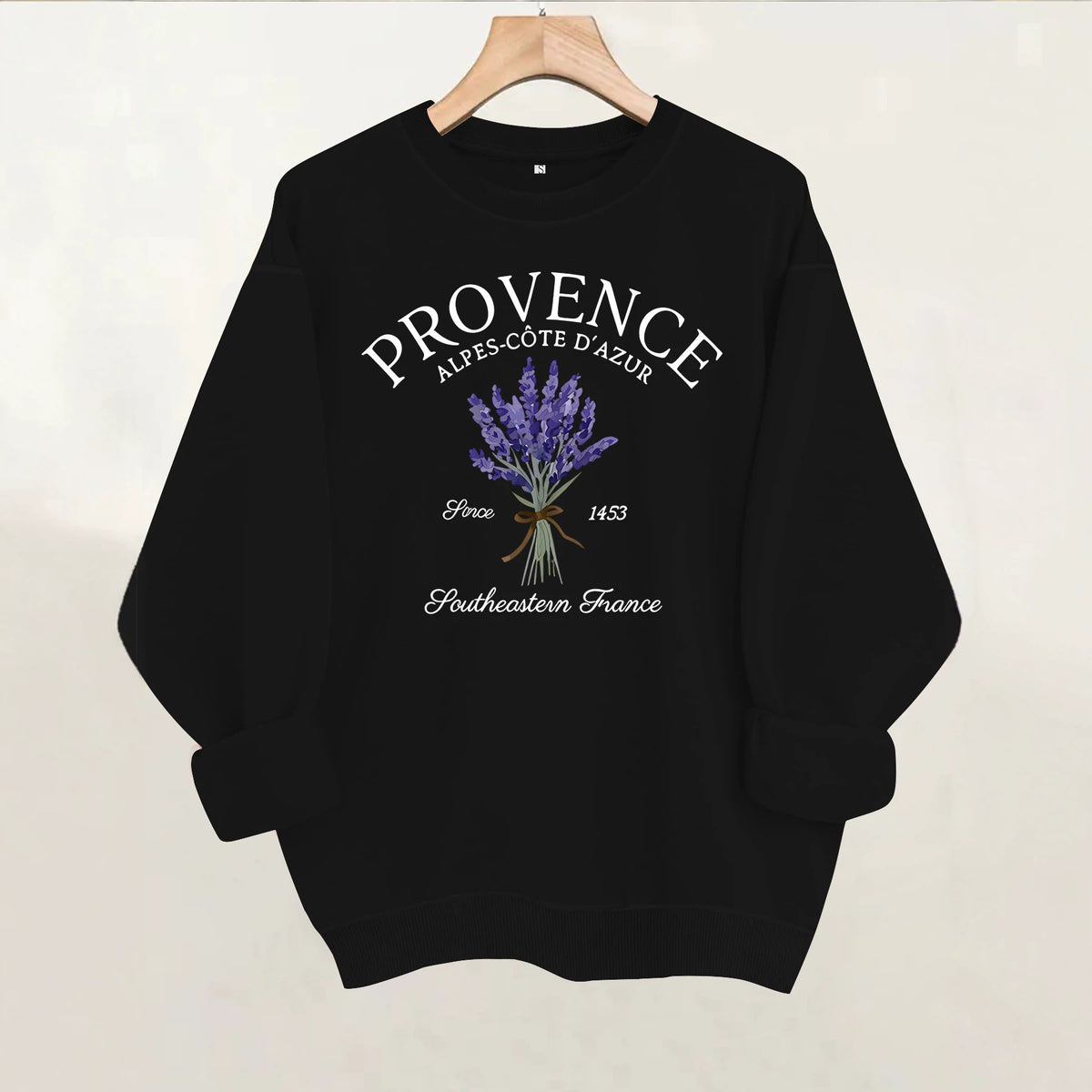 Printed loose women's fleece hoodie