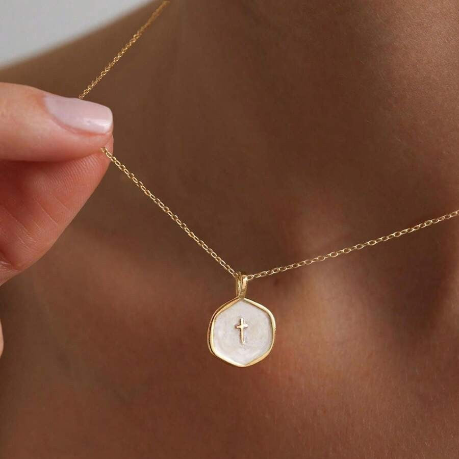 Drip Oil Cross Necklace Women's Cross