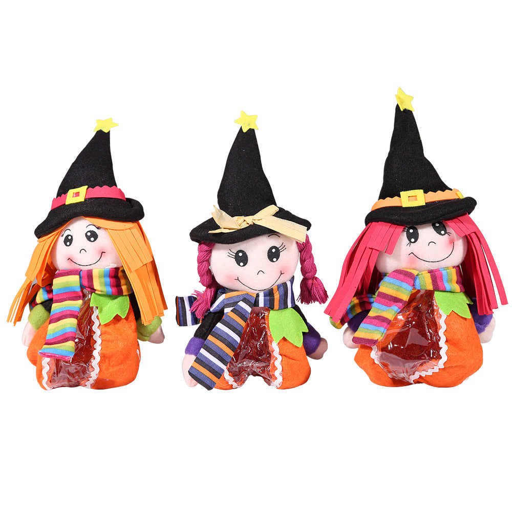 Halloween Decoration Supplies Halloween Transparent Candy Bag Children's Gift Bag Party Witch Decoration Ornament
