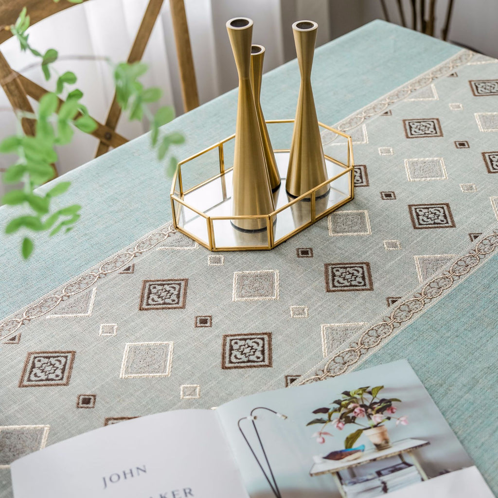Linen Ethnic Style Linen Washable Tablecloth Pastoral Style Tablecloth Rectangular Table Flag Table Mat Tea Table Tablecloth