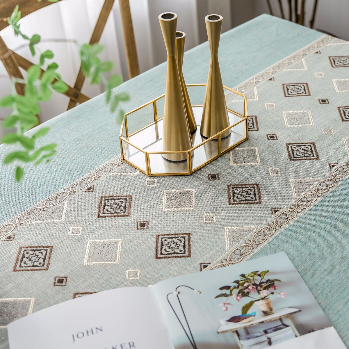 Linen Ethnic Style Linen Washable Tablecloth Pastoral Style Tablecloth Rectangular Table Flag Table Mat Tea Table Tablecloth