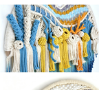 Hand woven circular tapestry