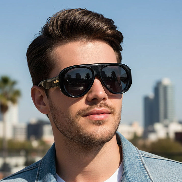 New Stylish Retro Oversized Aviator Sunglasses