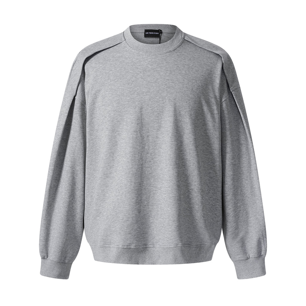 Round neck sweatshirt for men - gray