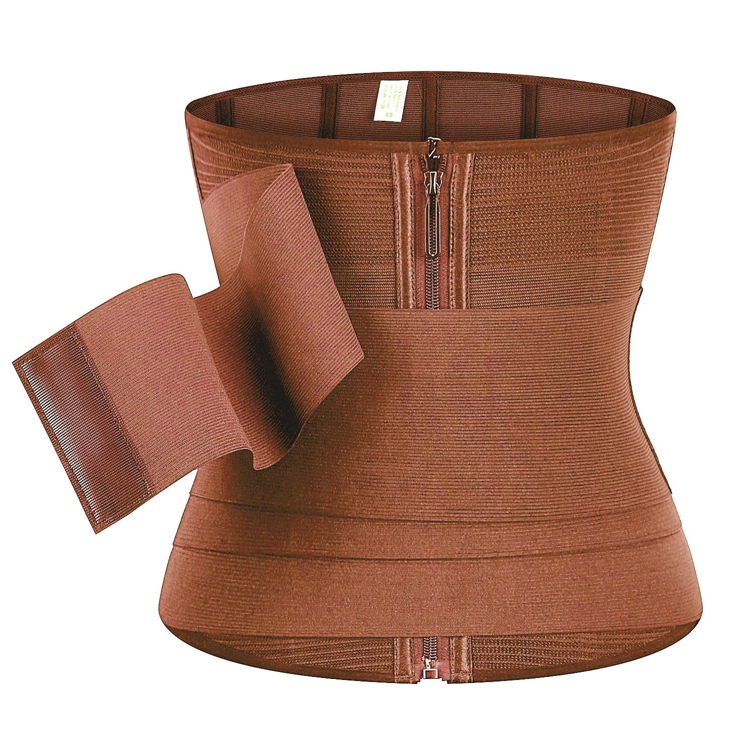 Zip-Up Corset Waist Trainer — Adjustable Strap Shaping Belt