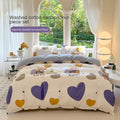 Cartoon Four-Piece Set Fresh Autumn and Winter Single Student Dormitory Bedding Sheet Three-Piece Set Single Quilt Cover