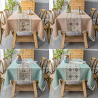 Linen Ethnic Style Linen Washable Tablecloth Pastoral Style Tablecloth Rectangular Table Flag Table Mat Tea Table Tablecloth