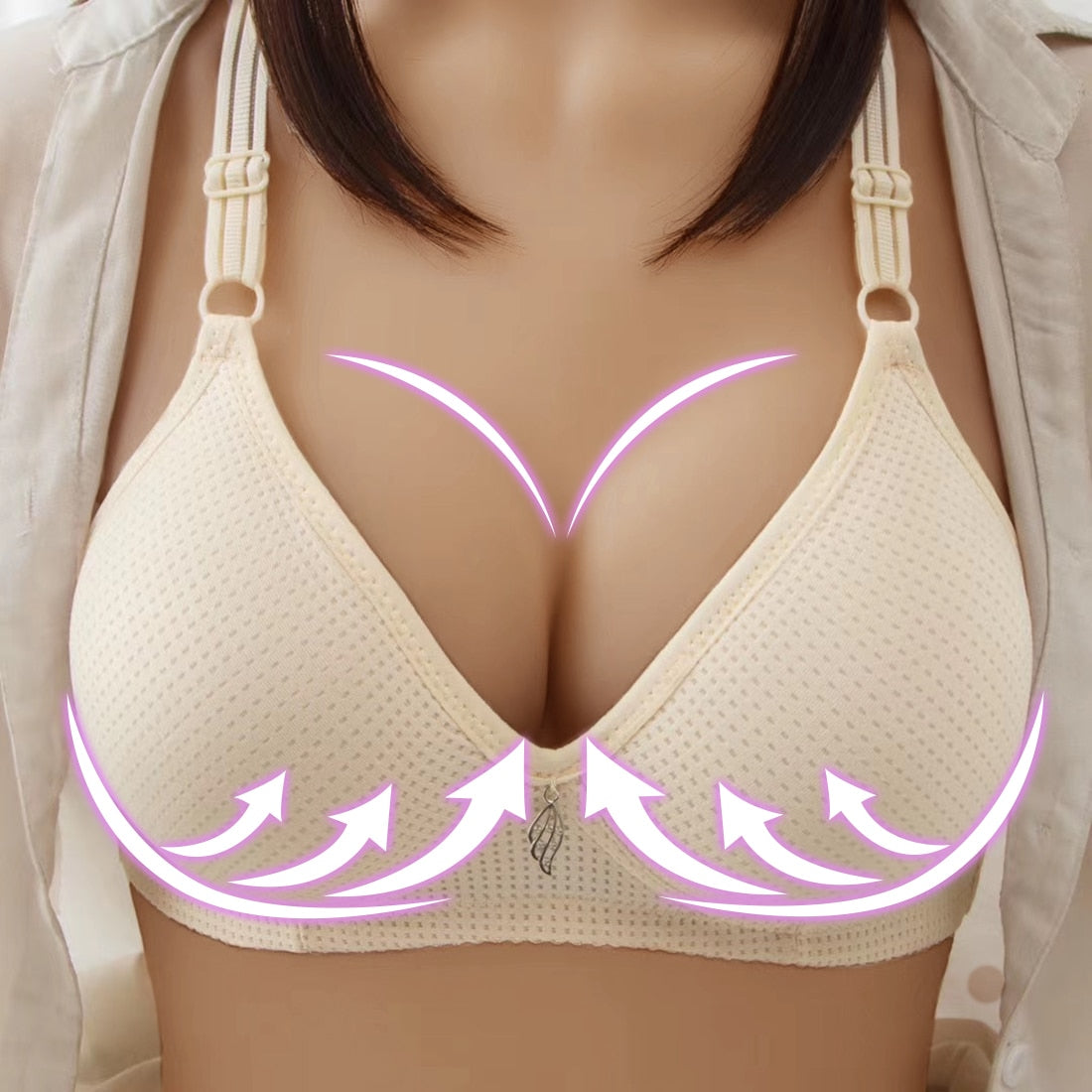 Push Up Bra Anti-sag Bra For Women Solid Color Sexy Fashion Underwear Comfortable Soft Female Bra Large Size Sports Lingerie