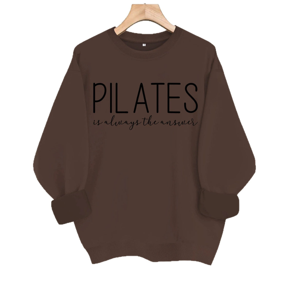 Printed round neck fleece hoodie