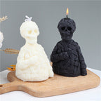 Gauze Zombie Skull Halloween Silicone Candle Mold Aromatherapy Plaster Holiday Atmosphere Decoration
