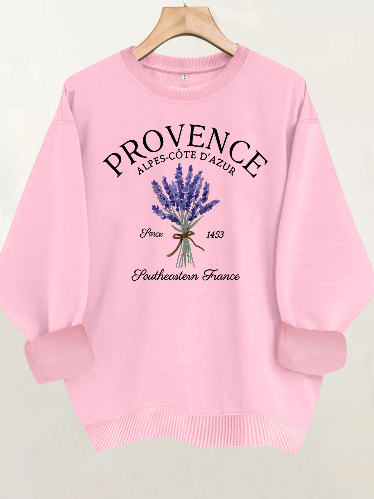 Printed loose women's fleece hoodie