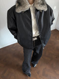 Cotton jacket for men - black