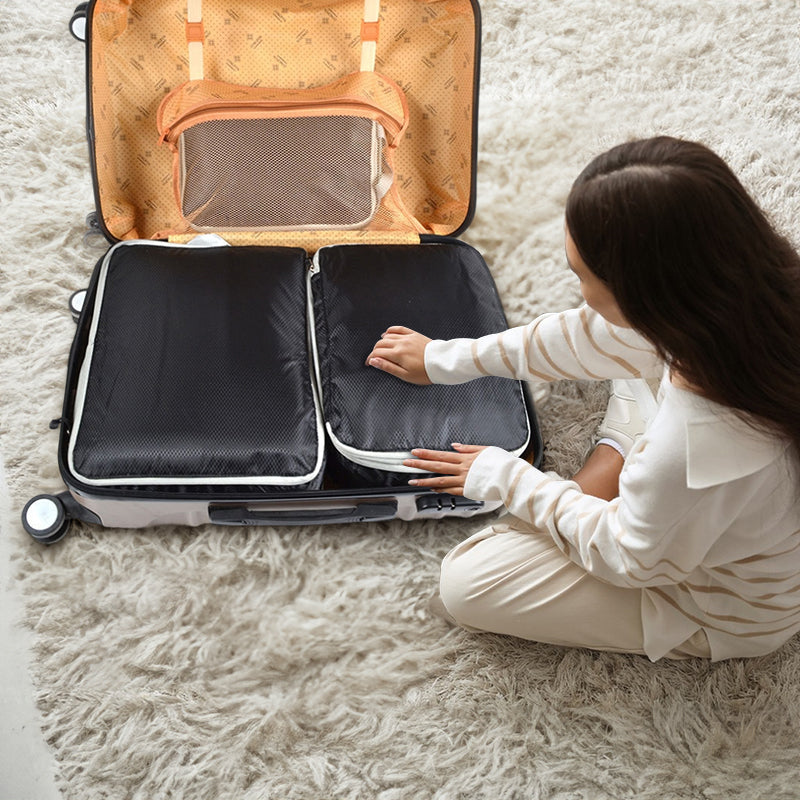 Travel compression packing cubes – ultralight, expandable, for luggage organization