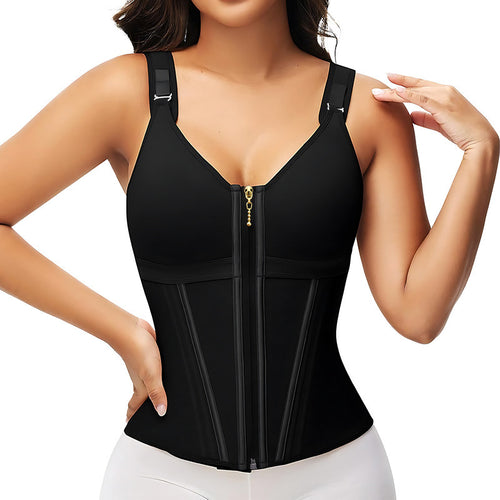 15-Bone Mesh Waist Cincher Vest — Breathable Shaping Support