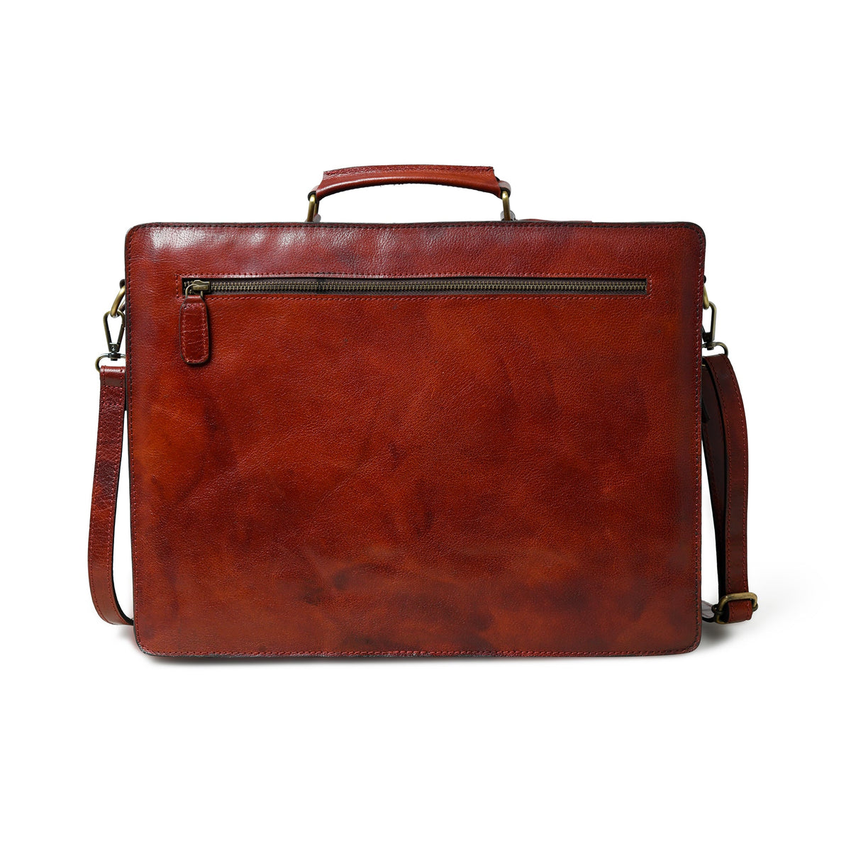 Tuscany Italian Leather Briefcase, Tan