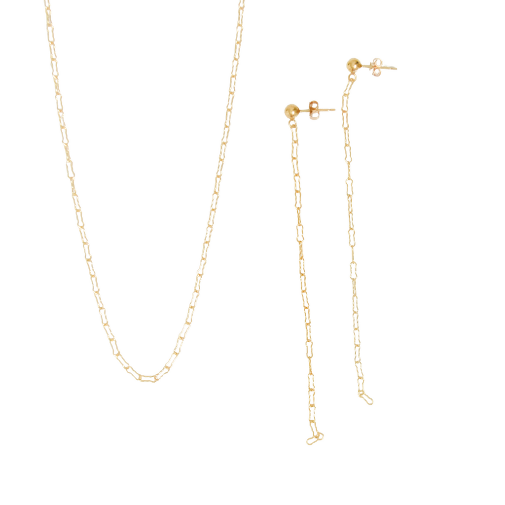Crinkle Chain Earrings