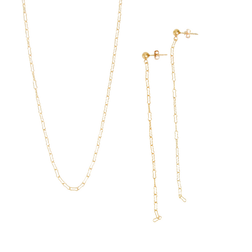 Crinkle Chain Earrings