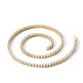 4mm Spring Clasp Stainless Steel Tennis Chain Hip Hop Zircon Men's Bracelet