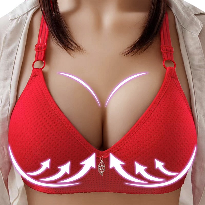 Push Up Bra Anti-sag Bra For Women Solid Color Sexy Fashion Underwear Comfortable Soft Female Bra Large Size Sports Lingerie