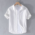Summer Short Sleeve Linen Shirt For Men