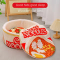Lao Mian Cat Bed Closed  Ramen-Style Round Dual-Use Pet Pad Warm Winter Removable Washable Pet Bed