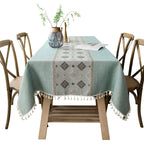 Linen Ethnic Style Linen Washable Tablecloth Pastoral Style Tablecloth Rectangular Table Flag Table Mat Tea Table Tablecloth