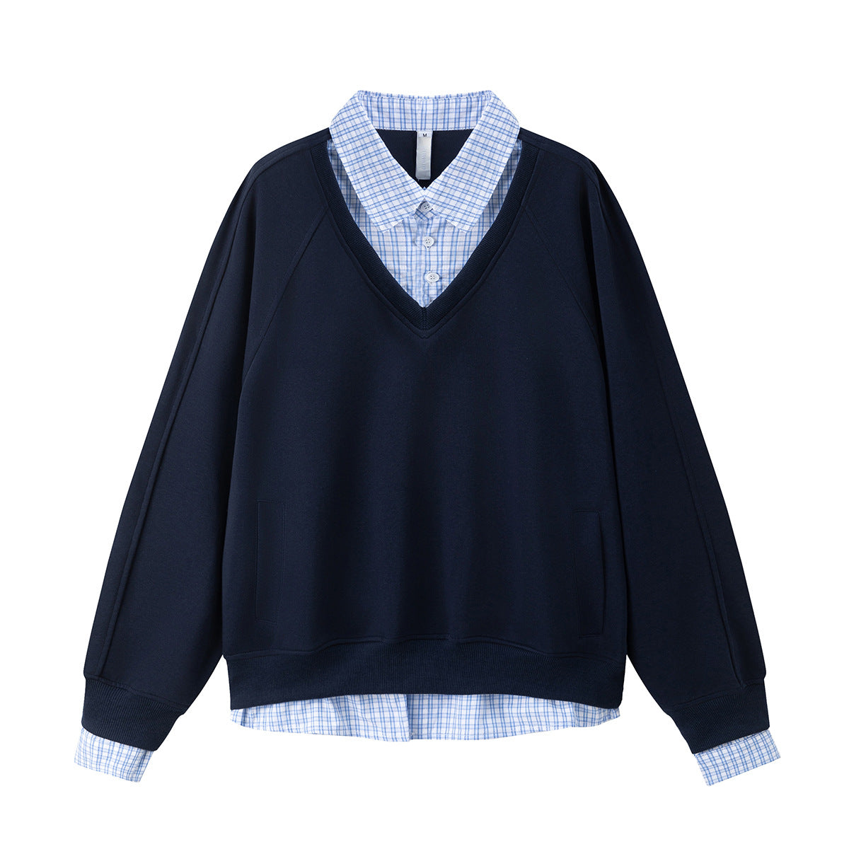 Collar hoodies for men and women - navy