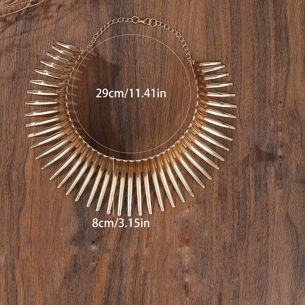 Striped collar necklace