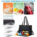 2-in-1 Travel Tote: Laptop & Insulated Lunch Bag. Ideal for Business, Work, Nursing, Office, College, Casual Use