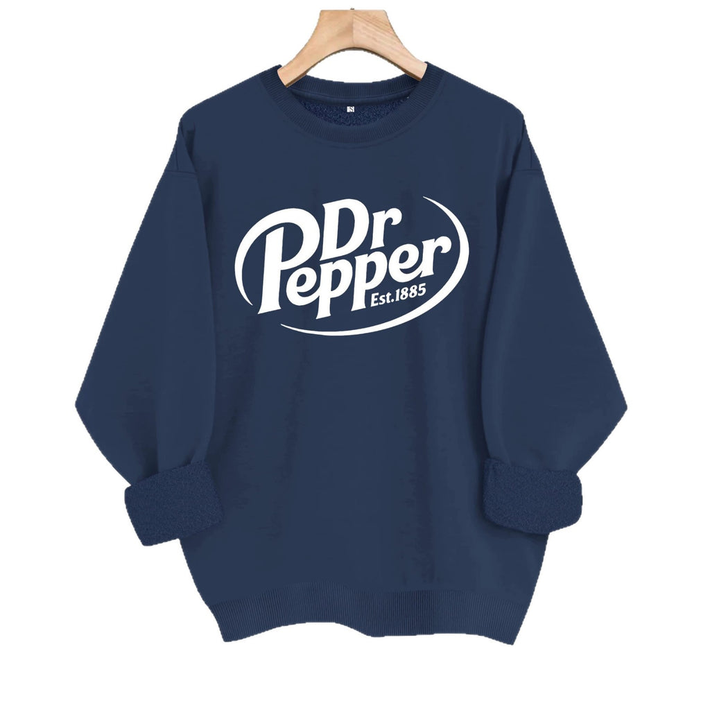 Round neck long sleeved sweatshirt