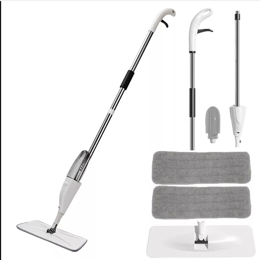 Spray Mop Microfibre Pad Floor Cleaning Mop For All Floor Types Bottle  2 Pads