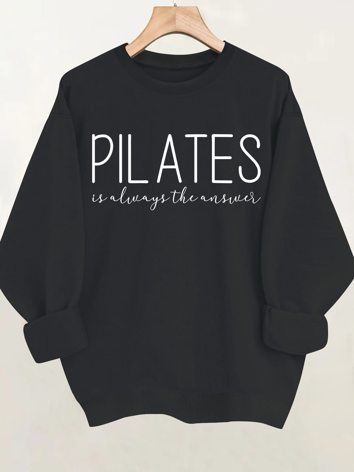 Printed round neck fleece hoodie