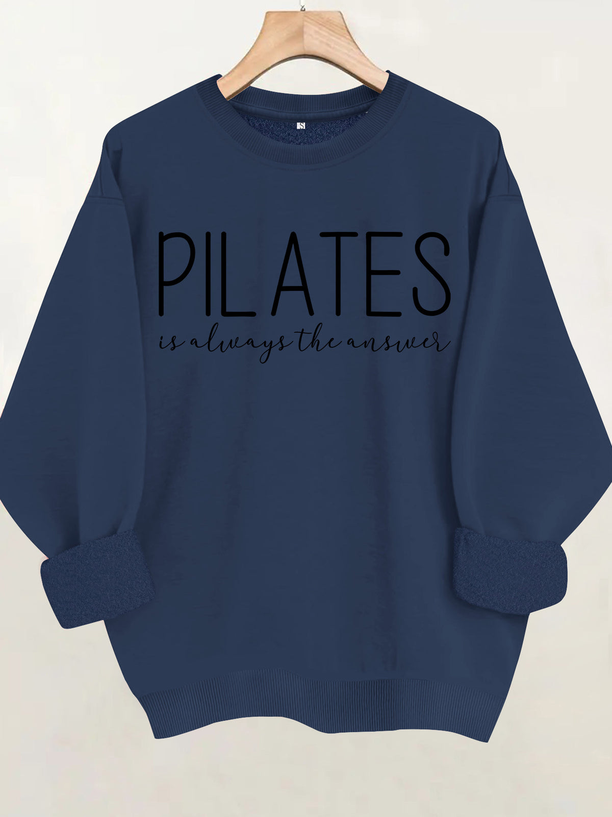 Printed round neck fleece hoodie