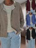 Women's Solid Color Casual Jacket - European Style | Versatile Layering Essential