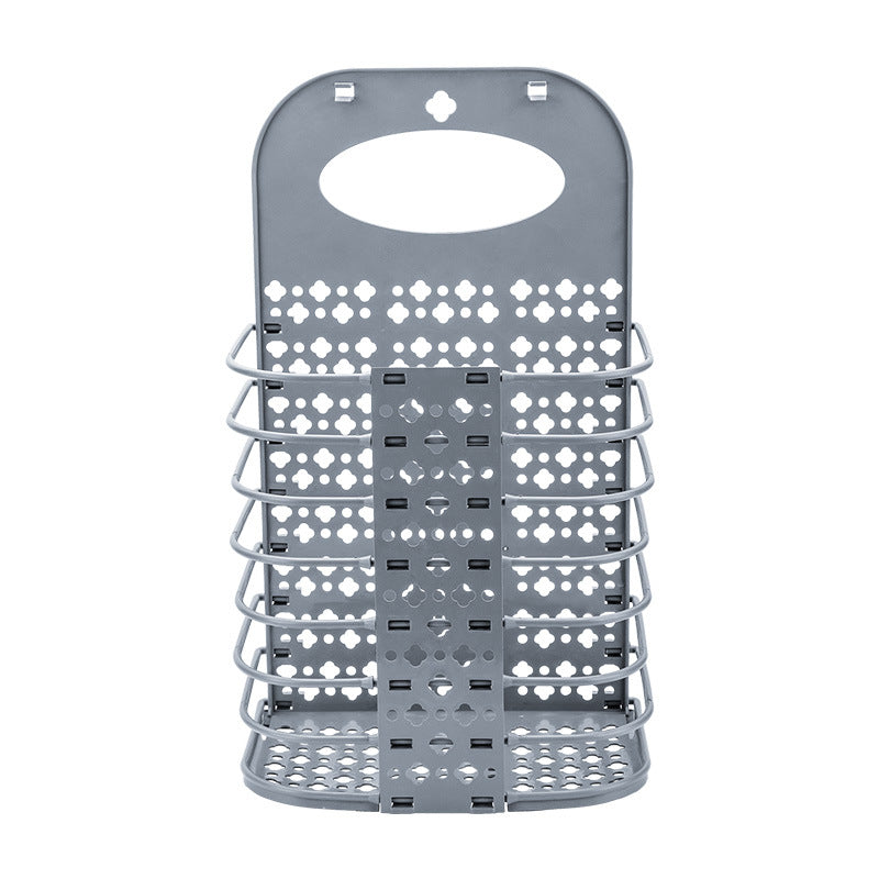 Storage Basket Collapsible Plastic Dirty Clothes Holder Bathroom Wall Hanging Clothes Storage Basket
