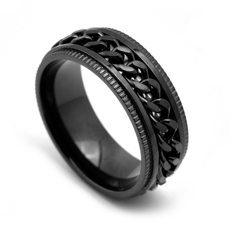 Rotating chain gear ring made of titanium steel