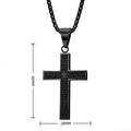Scripture Cross Pendant Titanium Steel Necklace